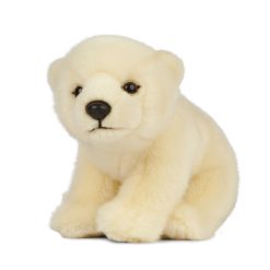 LIVING NATURE Eisbärjunges sitzend